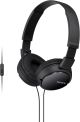 Sony Wired On-Ear Headphones with Mic - MDR-ZX110AP - Black 