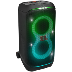 JBL PartyBox Stage 320 - Portable Party Speaker with Handle, Sturdy Wheels, Powerful Sound, Lightshow, Splash Proof
