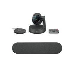 Logitech Rally UHD 4K Conference Camera System with Single Speaker and Mic Pod Set